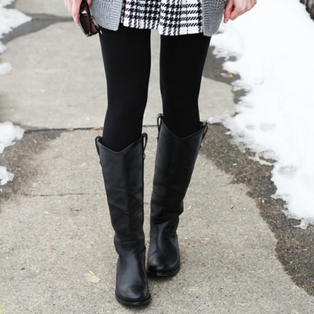 Frye Melissa Button black knee boots. Gently worn.